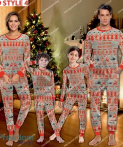 Aérospatiale SA 330 Puma Ugly Christmas Aircraft Family Pajamas Set Gift For Family image Aérospatiale SA 330 Puma Ugly Christmas Aircraft Family Pajamas Set Gift For Family - Aérospatiale SA 330 Puma Aircraft Pajamas Set Family Photo Red