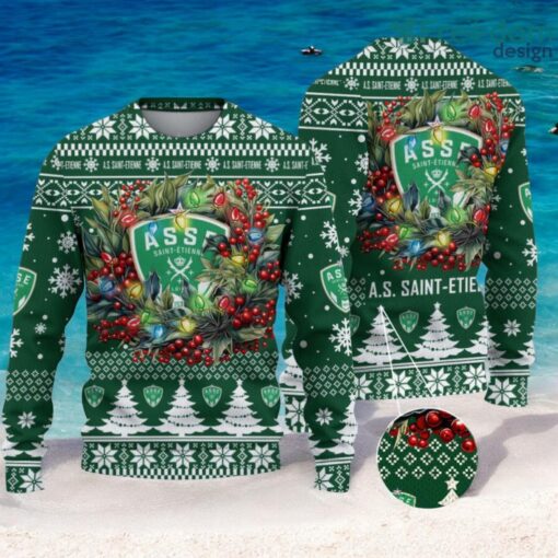 AS Saint-Étienne Christmas Ugly Sweater 3D Gift For Men And Women Product Photo 1