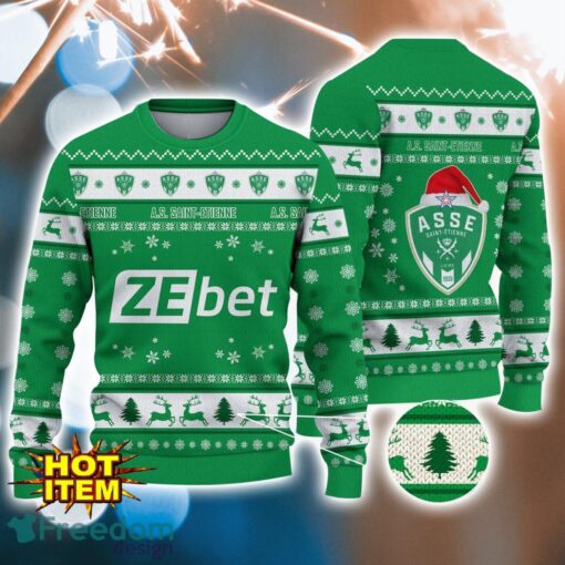 AS SaintEtienne 3D Ugly Christmas Sweater For Men And Women Sport Fans Product Photo 1