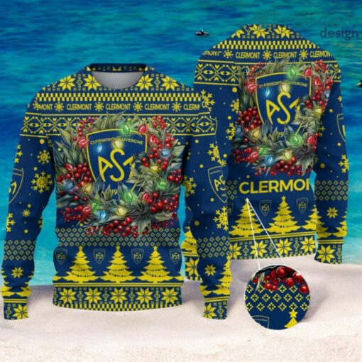 ASM Clermont Auvergne Christmas Ugly Sweater 3D Gift For Men And Women Product Photo 1