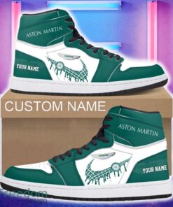 Aston Martin Car Air Jordan 1 Hightop Shoes New For Fans Gift AJ1 Sneaker Custom Name Aston Martin Car Air Jordan 1 Hightop Shoes New For Fans Gift AJ1 Sneaker Custom Name