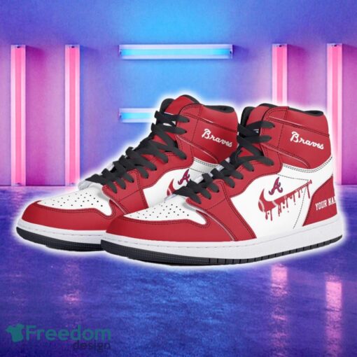 Atlanta Braves AJ1 Hightop Shoes New For Men Women Gift Air Jordan Hightop Sneaker Custom Name - Atlanta Braves Air Jordan 1 Hightop Shoes_5