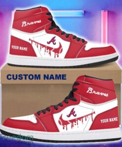 Atlanta Braves AJ1 Hightop Shoes New For Men Women Gift Air Jordan Hightop Sneaker Custom Name - Atlanta Braves Air Jordan 1 Hightop Shoes_4