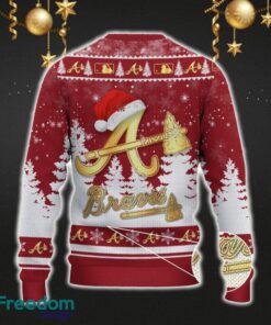 Atlanta Braves Car For Fans 3D Sweater Ugly Christmas Santa Hat Tree Gift For Men Women - Atlanta Braves Ugly Christmas Sweater_3