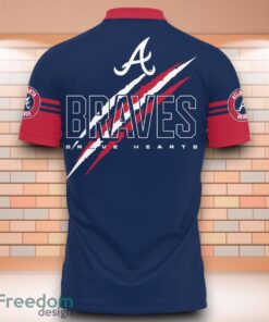 Atlanta Braves MLB Brave Hearts 3D Polo Shirt With Claws Pattern image Atlanta Braves MLB Brave Hearts 3D Polo Shirt With Claws Pattern Product Photo 3