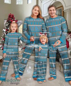 At&t Logo Pattern Ugly Christmas Pajamas Set Men Women Children