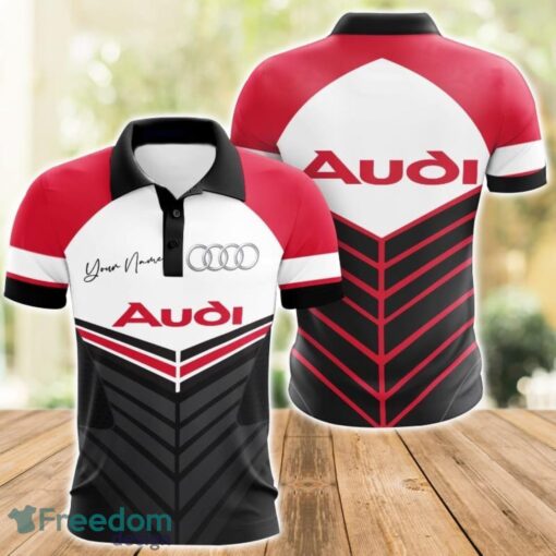 Audi 3D Polo Shirt For Car Lover Golf Fans Gift Polo Shirt Custom Name Product Photo 1