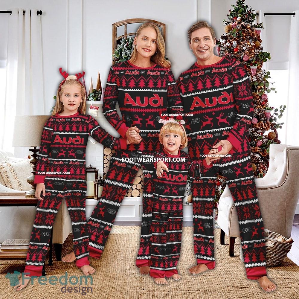 Audi Car Racing Ugly Christmas Pajamas Set Family image Audi Car Racing Ugly Christmas Pajamas Set Family - Audi Car Racing Ugly Christmas Pajamas Set Family