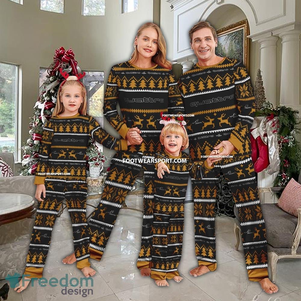 Audi Quattro Car Racing Family Pajamas Set Ugly Christmas image Audi Quattro Car Racing Family Pajamas Set Ugly Christmas - Audi Quattro Car Racing Family Pajamas Set Ugly Christmas