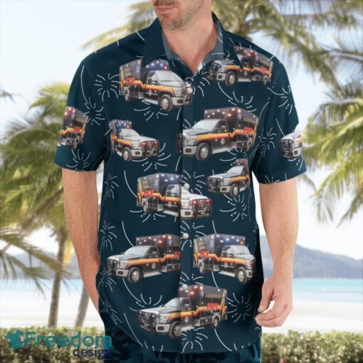 Austin County, Texas, Austin County EMS Aloha Hawaiian Shirt Beach Gift Shirt Product Photo 4