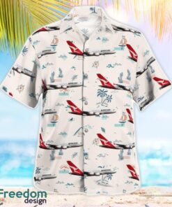 Australia Qantas Airbus A380-842 Hawaiian Shirt Beach Summer Shirt Product Photo 2