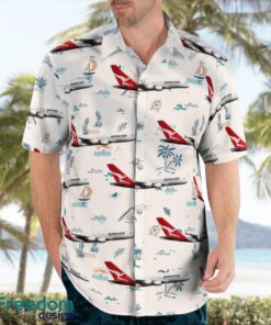 Australia Qantas Airbus A380-842 Hawaiian Shirt Beach Summer Shirt Product Photo 3