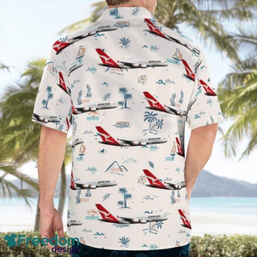 Australia Qantas Airbus A380-842 Hawaiian Shirt Beach Summer Shirt Product Photo 4