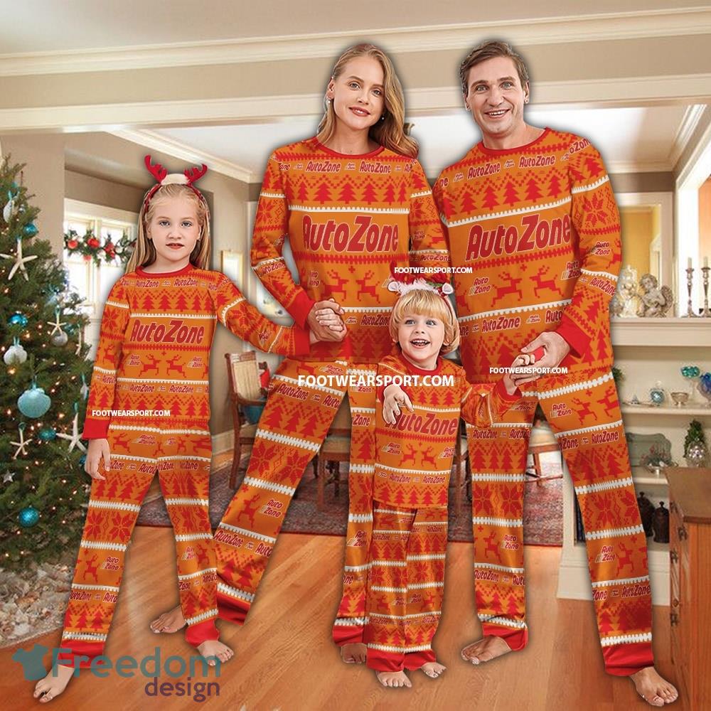 Autozone Pajamas Set Ugly Christmas Gift Family image Autozone Pajamas Set Ugly Christmas Gift Family - Autozone Pajamas Set Ugly Christmas Gift Family