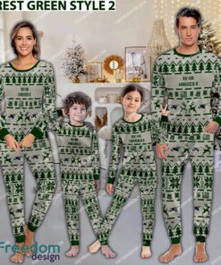 AV-8B Harrier II AV8B Aircraft Pajamas Set Army Gift Christmas - AV-8B Harrier II AV8B Aircraft Pajamas Set Family Photo Green