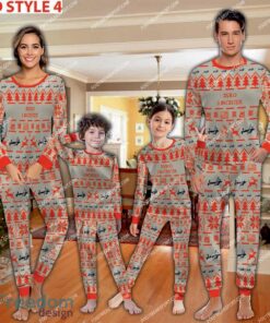 Avro Lancaster Aircraft Ugly Christmas Pajamas Set Family Gift For Family - Avro Lancaster Aircraft Pajamas Set Family Photo Red