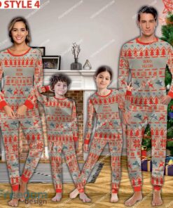Avro Vulcan Aircraft Pajamas Set War Gift Christmas image Avro Vulcan Aircraft Pajamas Set War Gift Christmas - Avro Vulcan Aircraft Pajamas Set Family Photo Red