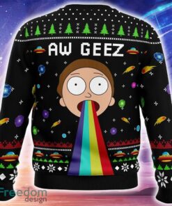 Aw Geez Rick and Morty Ugly Christmas 3D Sweater Trending Holidays For Men Women Fans - Aw Geez Rick and Morty Ugly Christmas Sweater_2
