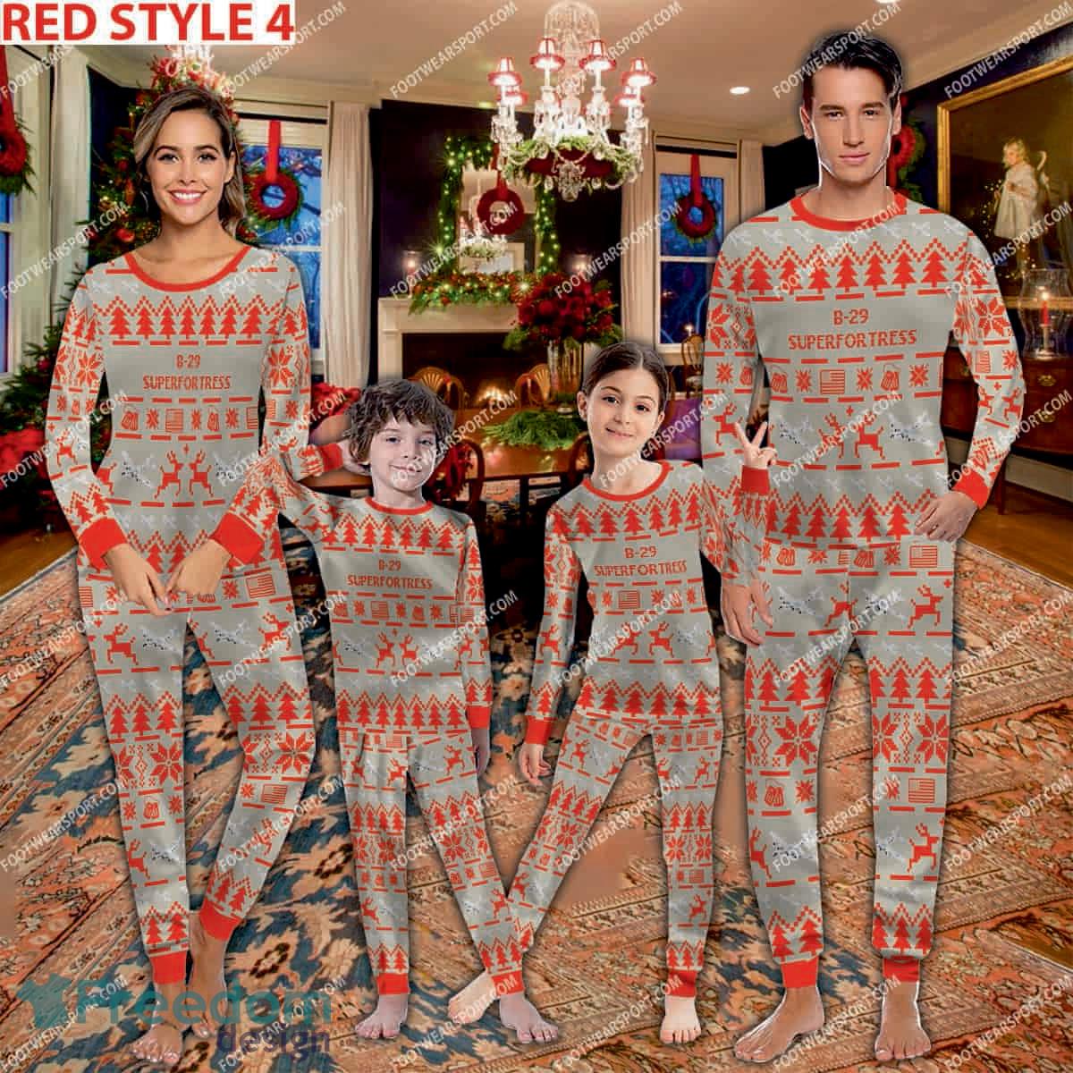 b-29-superfortress-b29-aircraft-ugly-christmas-family-pajamas-set-war-gift-3.jpg B-29 Superfortress B29 Aircraft Ugly Christmas Family Pajamas Set War Gift - B-29 Superfortress B29 Aircraft Pajamas Set Family Photo Red