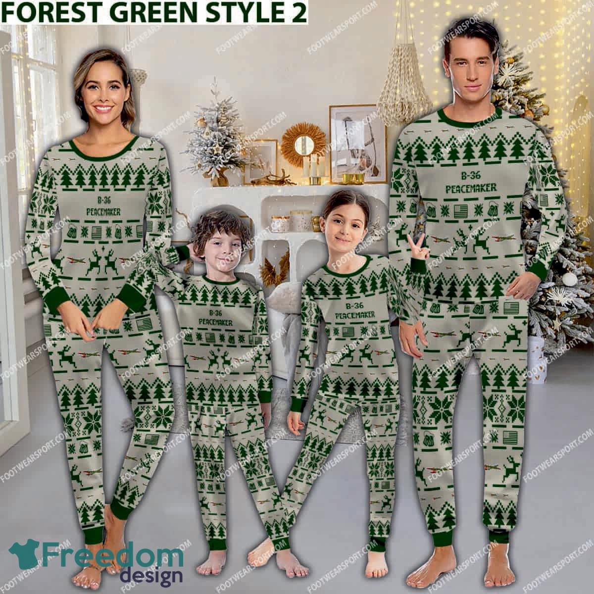 b-36-peacemaker-b36-aircraft-ugly-christmas-pajamas-set-gift-for-family-1.jpg B-36 Peacemaker B36 Aircraft Ugly Christmas Pajamas Set Gift For Family - B-36 Peacemaker B36 Aircraft Pajamas Set Family Photo Green