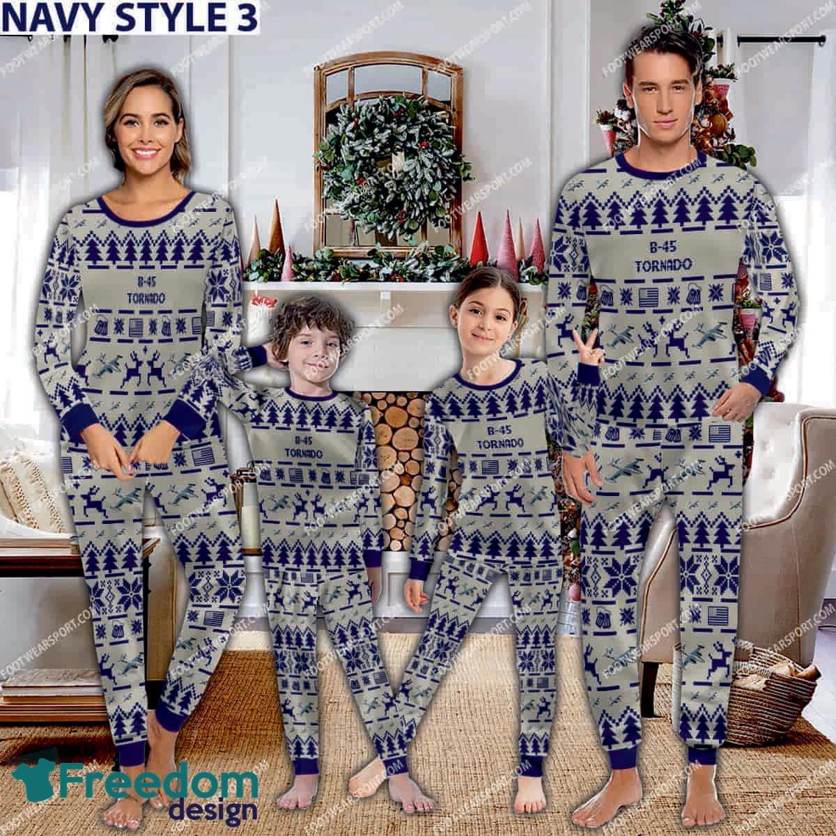 b-45-tornado-b45-aircraft-ugly-christmas-pajamas-set-gift-family-2.jpg B-45 Tornado B45 Aircraft Ugly Christmas Pajamas Set Gift Family - B-45 Tornado B45 Aircraft Pajamas Set Family Photo Navy