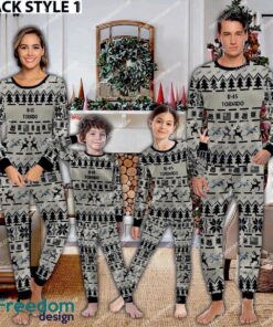 B-45 Tornado B45 Aircraft Ugly Christmas Pajamas Set Gift Family