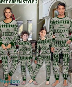 B-47 Stratojet B47 Aircraft Pajamas Set Family Army Gift Christmas - B-47 Stratojet B47 Aircraft Pajamas Set Family Photo Green