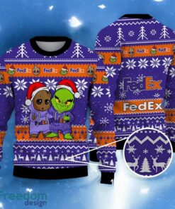Baby Groot and Grinch Ugly Sweater fedex Christmas Sweater For Men Women Hoiliday Gift