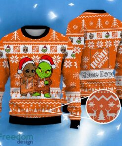 Baby Groot and Grinch Ugly Sweater home depot Christmas Sweater For Men Women Hoiliday Gift
