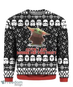 Baby Yoda Cute I Am Adore Me You Must 2 All-Over Print Christmas Sweater Gifts