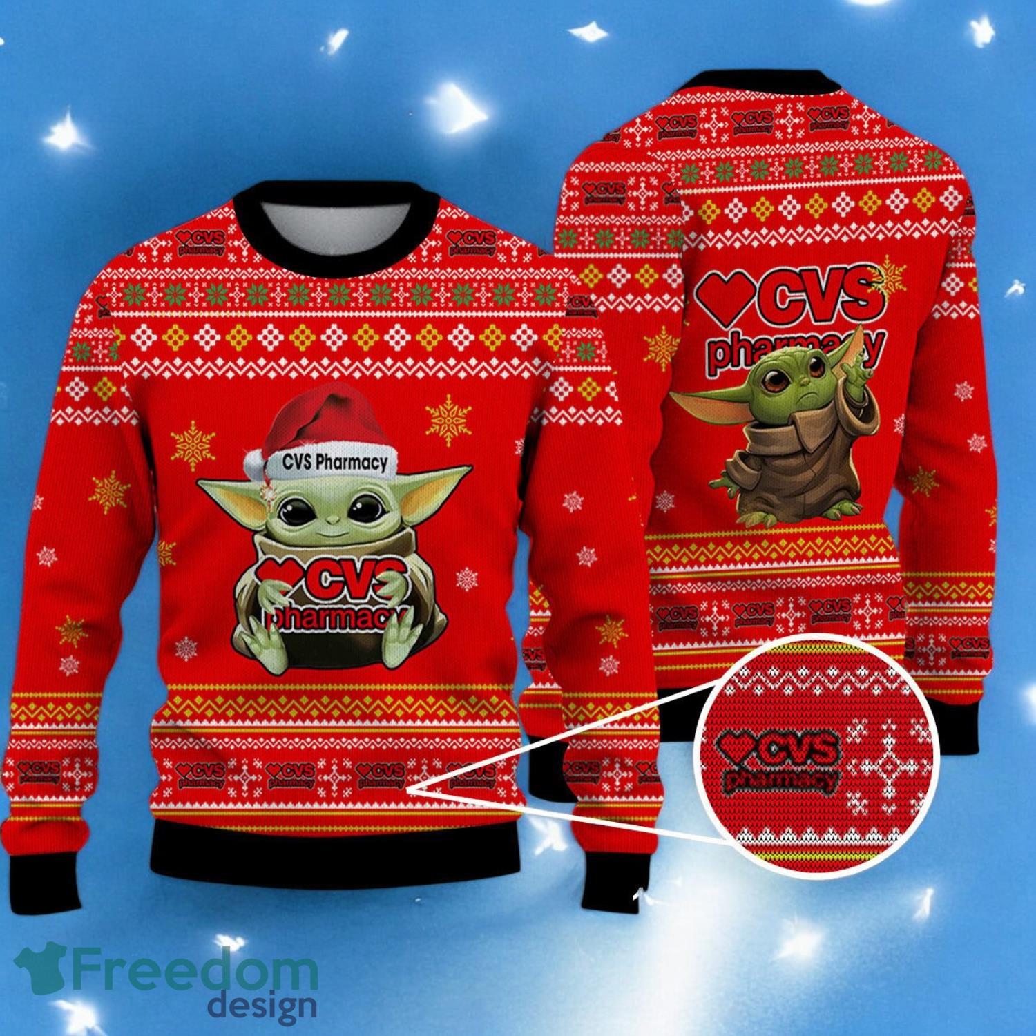 Baby Yoda Ugly Sweater cvs pharmacy Christmas Sweater For Men Women Hoiliday Gift image Baby Yoda Ugly Sweater cvs pharmacy Christmas Sweater For Men Women Hoiliday Gift Product Photo 1