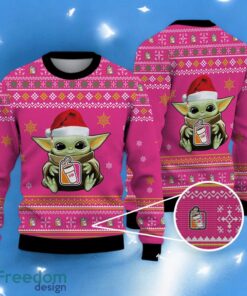 Baby Yoda Ugly Sweater Dunkin’ Donuts Christmas Sweater For Men Women Hoiliday Gift