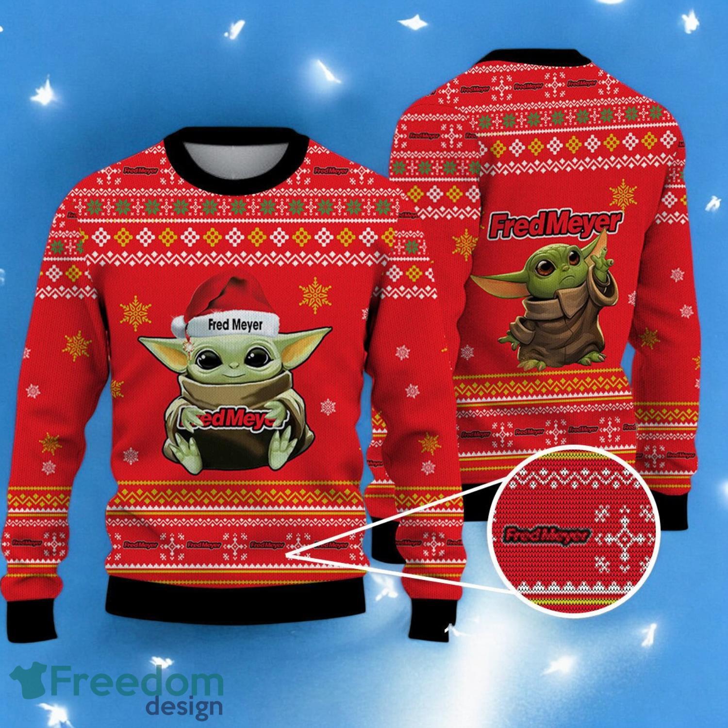 Baby Yoda Ugly Sweater fred meyer Christmas Sweater For Men Women Hoiliday Gift image Baby Yoda Ugly Sweater fred meyer Christmas Sweater For Men Women Hoiliday Gift Product Photo 1