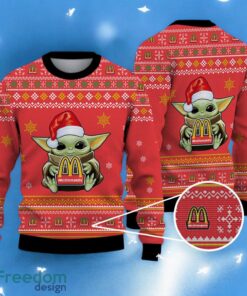 Baby Yoda Ugly Sweater mcdonald’s Christmas Sweater For Men Women Hoiliday Gift