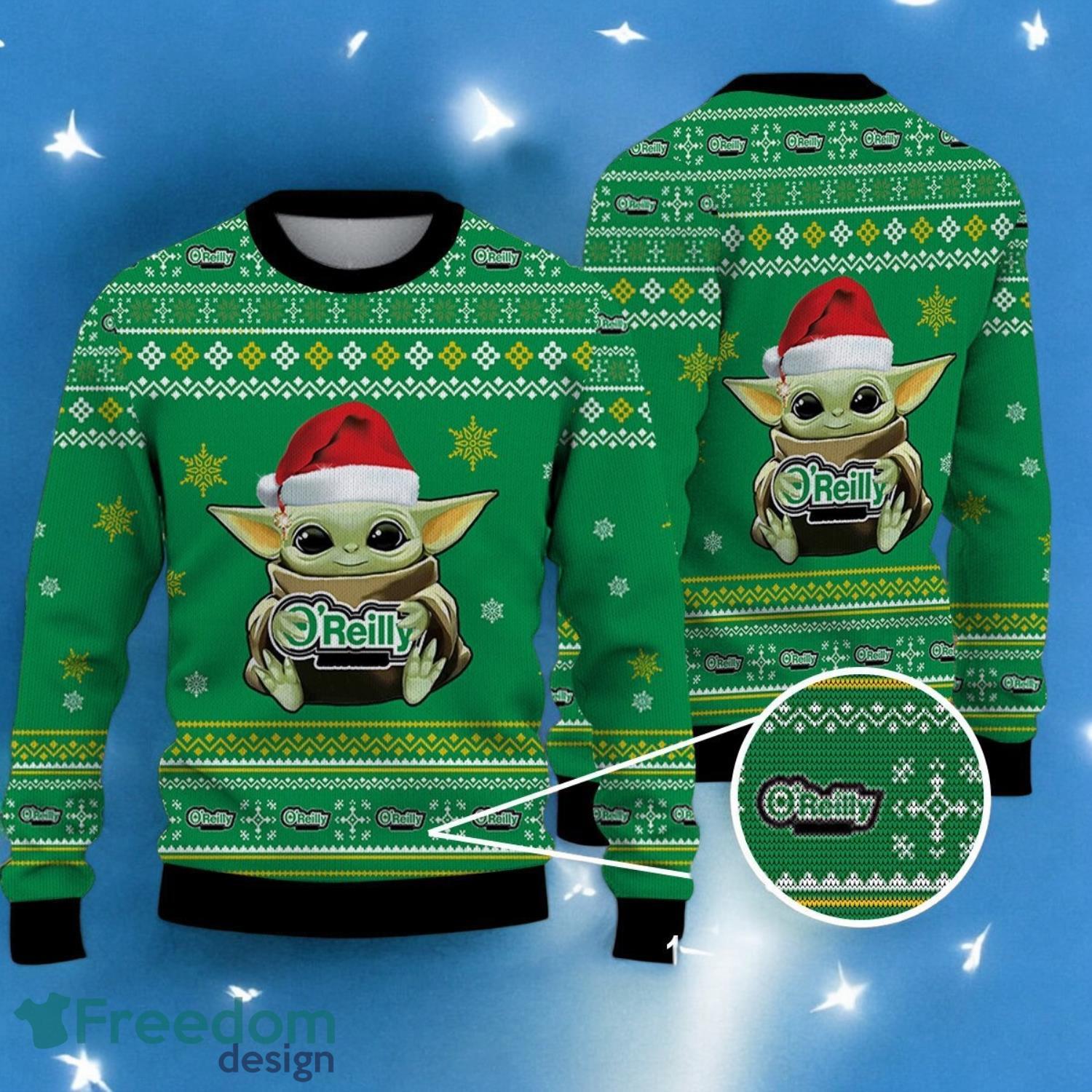 Baby Yoda Ugly Sweater o'reilly auto parts Christmas Sweater For Men Women Hoiliday Gift image Baby Yoda Ugly Sweater o'reilly auto parts Christmas Sweater For Men Women Hoiliday Gift