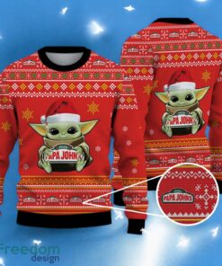 Baby Yoda Ugly Sweater papa john’s pizza Christmas Sweater For Men Women Hoiliday Gift