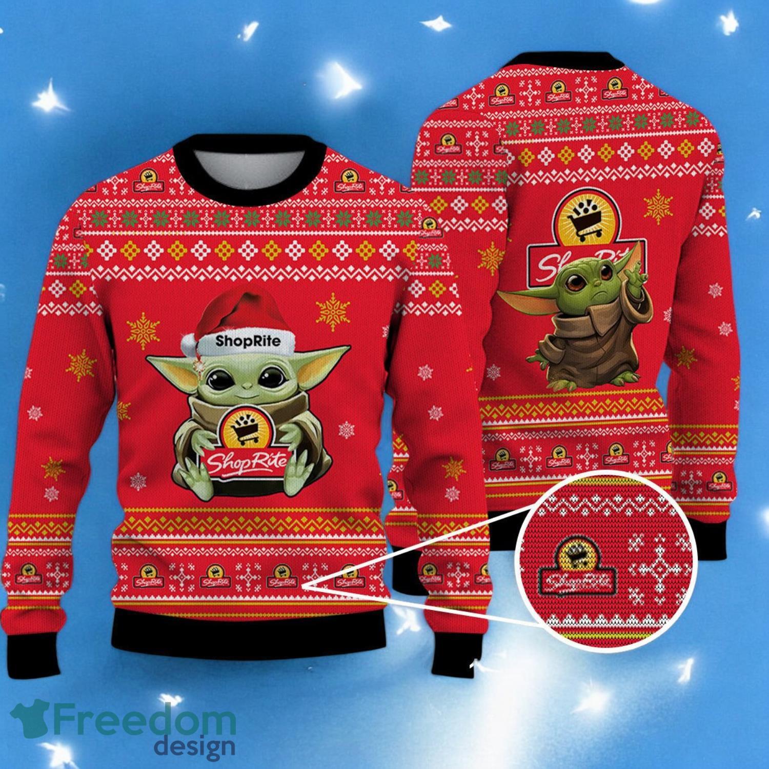 Baby Yoda Ugly Sweater shoprite Christmas Sweater For Men Women Hoiliday Gift image Baby Yoda Ugly Sweater shoprite Christmas Sweater For Men Women Hoiliday Gift Product Photo 1
