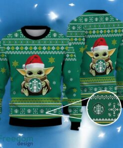 Baby Yoda Ugly Sweater starbucks Christmas Sweater For Men Women Hoiliday Gift