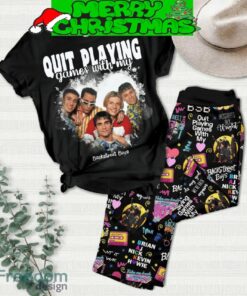 Backstreet Boys Quit Playing Game With My Backstreet Boys Black Fleece Pajamas Set Men Women For Fans image Backstreet Boys Quit Playing Game With My Backstreet Boys Black Fleece Pajamas Set Men Women For Fans - Backstreet Boys Quit Playing Game With My Backstreet Boys Black Fleece Pajamas Set-3
