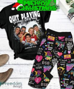 Backstreet Boys Quit Playing Game With My Backstreet Boys Black Fleece Pajamas Set Men Women For Fans