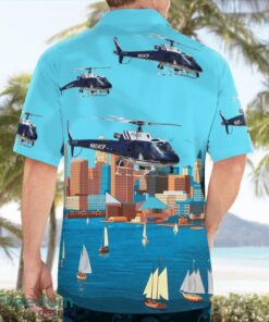 Baltimore County, Maryland, Baltimore County Police Department Eurocopter AS350B3 Helicopters Hawaiian Shirt Beach Shirt For Men And Women Product Photo 2