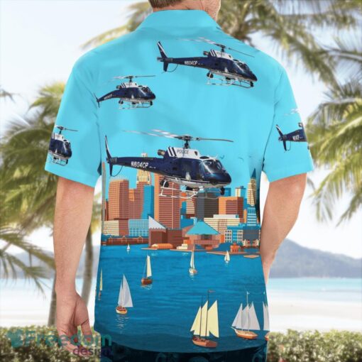 Baltimore County, Maryland, Baltimore County Police Department Eurocopter AS350B3 Helicopters Hawaiian Shirt Beach Shirt For Men And Women Product Photo 2