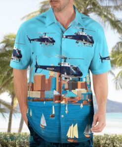 Baltimore County, Maryland, Baltimore County Police Department Eurocopter AS350B3 Helicopters Hawaiian Shirt Beach Shirt For Men And Women Product Photo 4