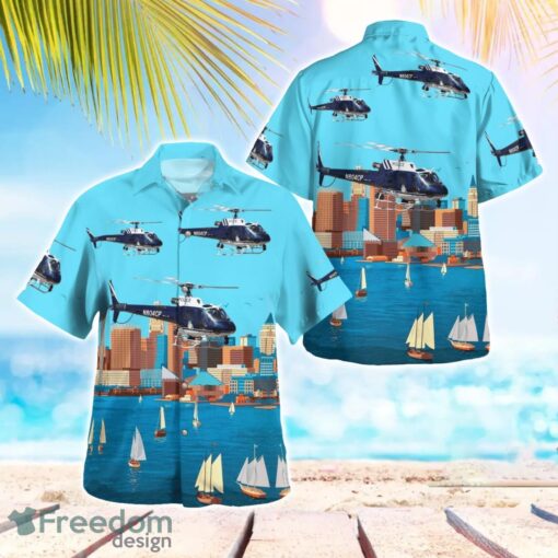 Baltimore County, Maryland, Baltimore County Police Department Eurocopter AS350B3 Helicopters Hawaiian Shirt Beach Shirt For Men And Women Product Photo 1