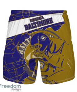 Baltimore Football Team Personalized Name Number Hawaiian Shirt And Shorts Team Gift Product Photo 2