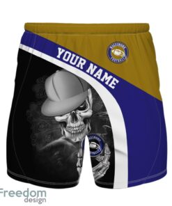 Baltimore Hawaiian Shirt And Beach Shorts personalized name and number Skull Printed Halloween Gift Product Photo 1