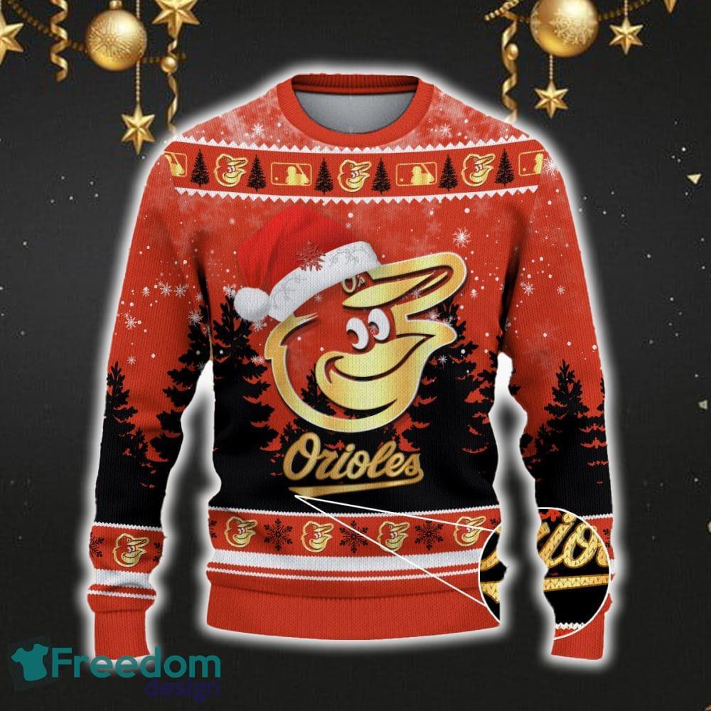 Baltimore Orioles Car For Fans 3D Sweater Ugly Christmas Santa Hat Tree Gift For Men Women image Baltimore Orioles Car For Fans 3D Sweater Ugly Christmas Santa Hat Tree Gift For Men Women - Baltimore Orioles Ugly Christmas Sweater_2