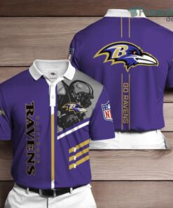 Baltimore Ravens 3D Polo Shirt For Fans