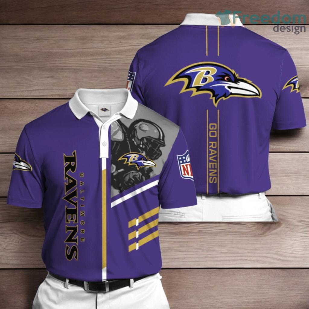 Baltimore Ravens 3D Polo Shirt For Fans image Baltimore Ravens 3D Polo Shirt For Fans Product Photo 1