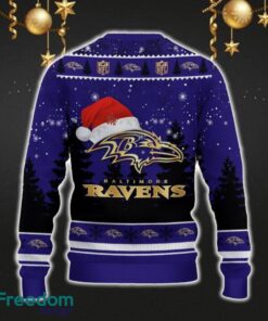 Baltimore Ravens Car For Fans 3D Sweater Ugly Christmas Santa Hat Tree Gift For Men Women - Baltimore Ravens Ugly Christmas Sweater_3